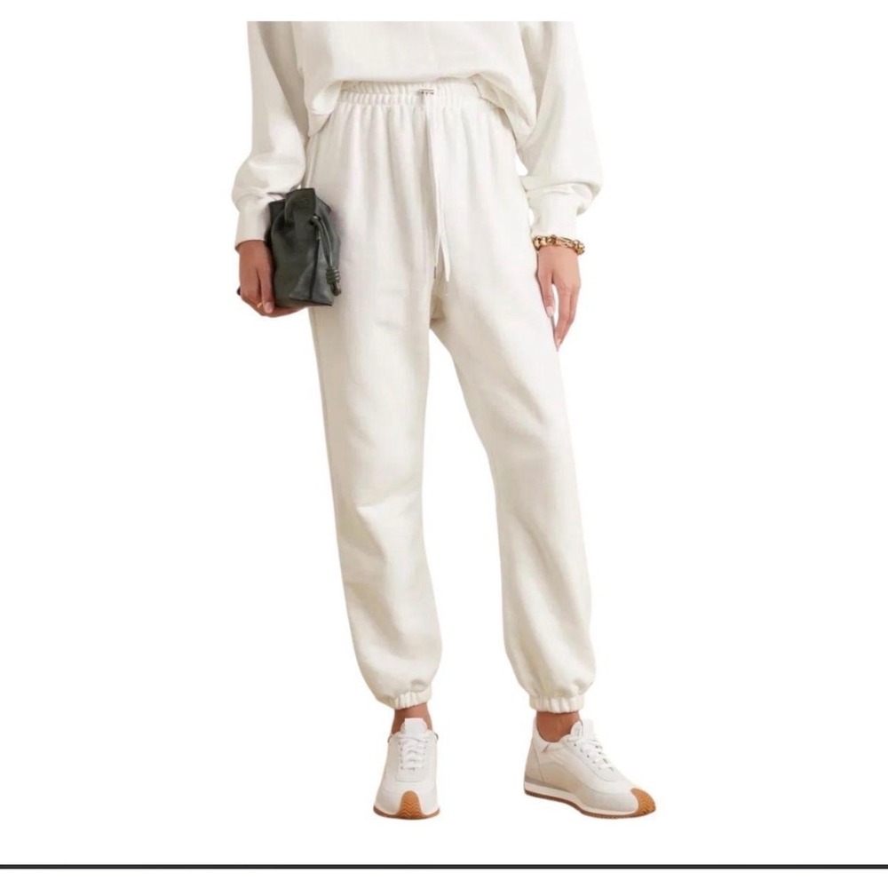 EUC The Frankie Shop Vanessa Joggers Women M Cream Organic Cotton Sweatpants